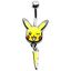 Pikachu & Lightning Bolt 14-Gauge 7/16 Stainless Steel Navel Dangle