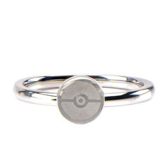 Pokeball Stainless Steel Ring - Size 6