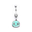 Squirtle Head 14-Gauge 7/16 Navel Dangle