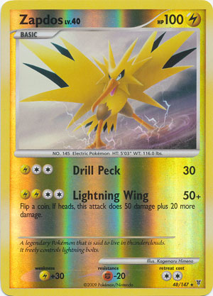 Zapdos - 48/147 - Rare - Reverse Holo