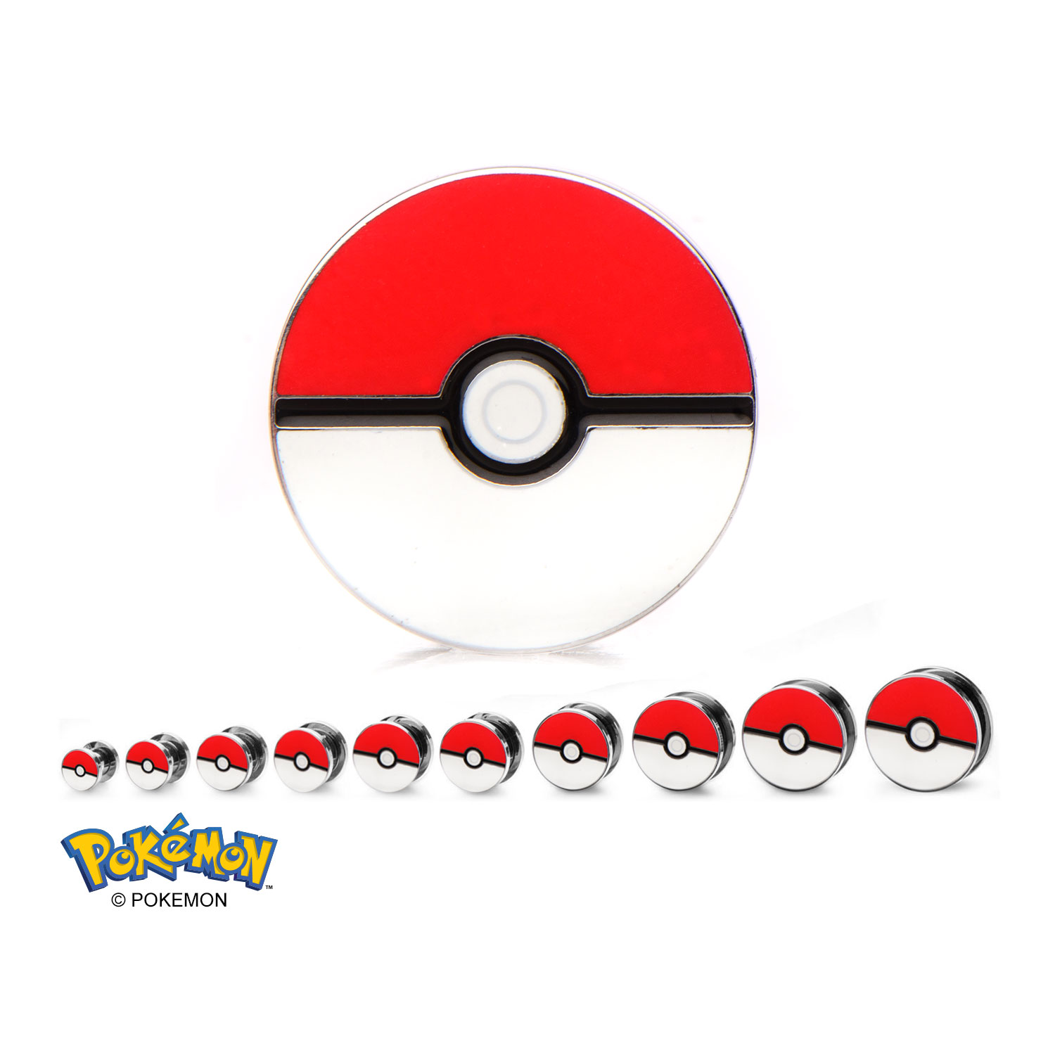 Pokeball Steel Screw-Fit Plug - 3/4