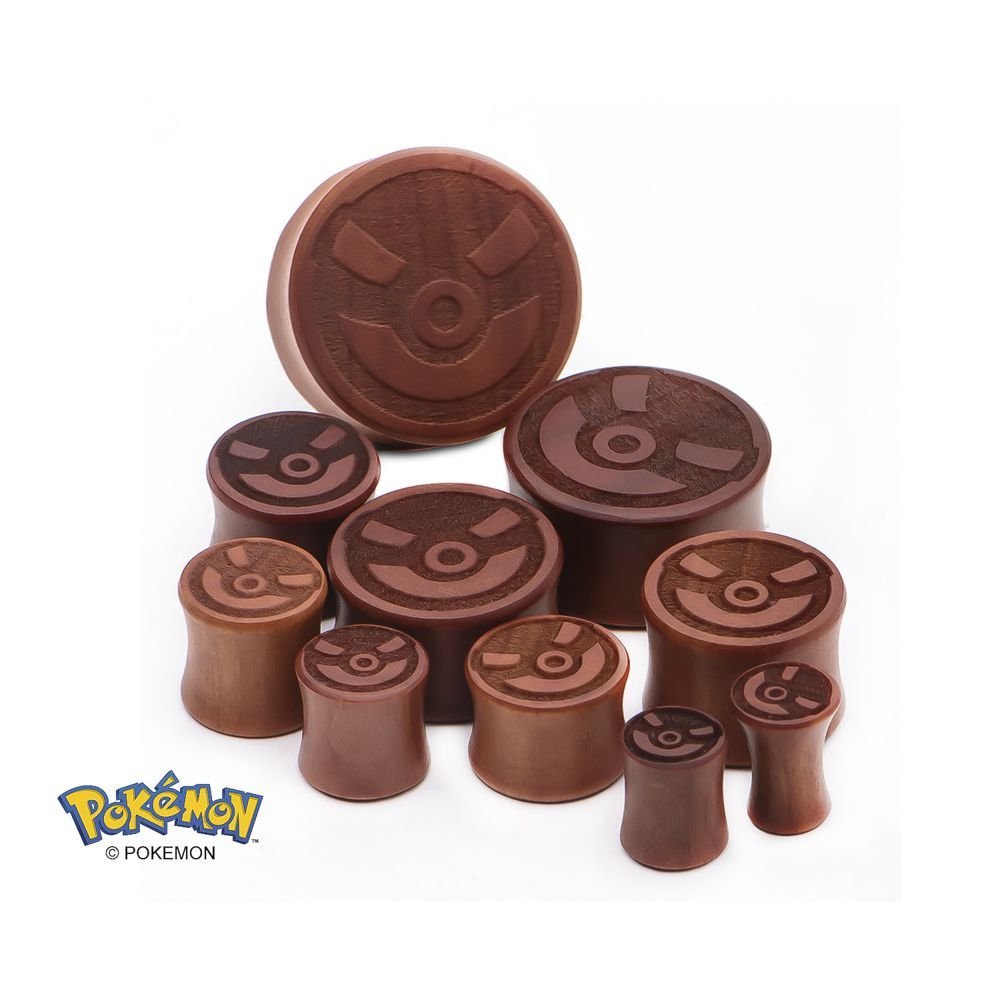 Master Ball Wood Ear Plug – 1”