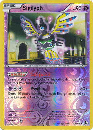 Sigilyph - 52/124 -  Rare - Reverse Holo