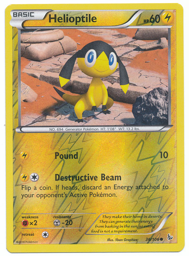 Helioptile - 36/106 - Common - Reverse Holo