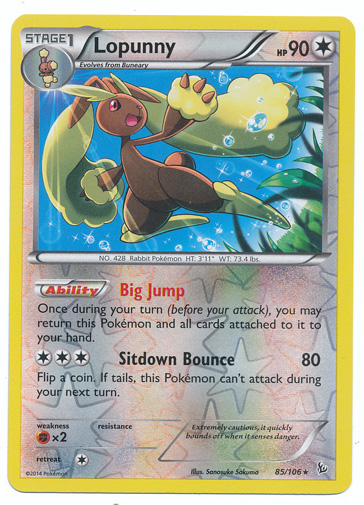 Lopunny - 85/106 - Rare - Reverse Holo