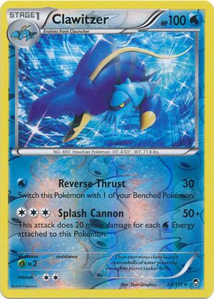 Clawitzer - 24/111 - Rare - Reverse Holo