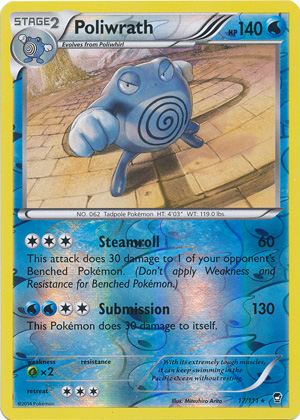 Poliwrath - 17/111 - Rare - Reverse Holo