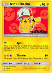 Ash's Pikachu SM109 Non-Holo Promo - Pokemon The Movie 