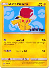 Ash's Pikachu SM113 Non-Holo Promo - Pokemon The Movie 