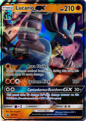 Lucario GX SM100 Wave Holo Promo - Lucario GX Collection