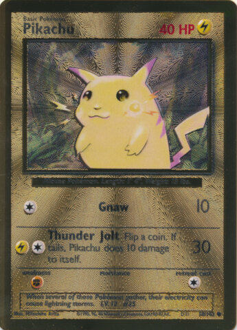 Gold metal Pikachu 58/102 CELEBRATIONS outlet Ultra Premium Collection Pokémon Card!