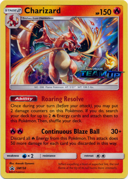 Charizard SM158 Wave Holo Promo - SM9 Team Up Prerelease - Pokemon ...