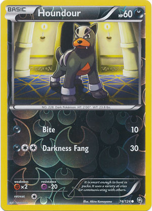 Houndour - 74/124 - Common - Reverse Holo