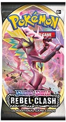 Pokemon SWSH2 Rebel Clash Booster Pack -- Toxtricity Pack Art