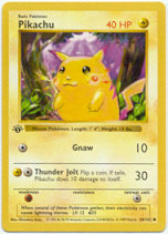 Pikachu - 58/102 - Common - 1st Edition (Red Cheeks)