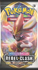 Pokemon SWSH2 Rebel Clash Booster Pack -- Cinderace Pack Art