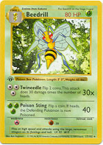 Beedrill - 17/102 - Rare - 1st Edition