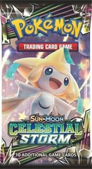 Pokemon Sun & Moon SM7 Celestial Storm Booster Pack -- Jirachi Pack Art