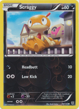 Scraggy - 85/135 - Common - Reverse Holo