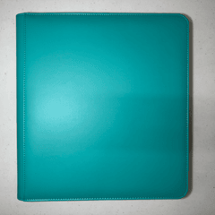 12-Pocket Zipper Binder - Aqua Blue