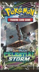 Pokemon Sun & Moon SM7 Celestial Storm Booster Pack -- Stakataka Pack Art