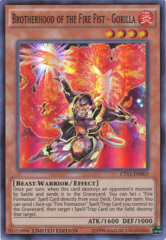 Brotherhood of the Fire Fist Gorilla - CT11-EN003 - Super Rare - Limited Edition