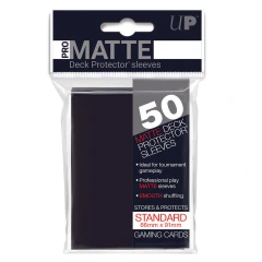 Ultra Pro Standard Size Pro Matte Sleeves - Black - 50ct