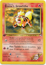 Blaines Growlithe - 35/132 Uncommon - 1st Edition