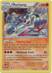 Machamp XY13 Sheen Holo STAFF Promo - Furious Fists Prerelease