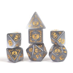 Sirius Dice Dungeons & Dragons Adventure Dice - Paladin: White/Grey