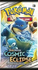 Pokemon Sun & Moon SM12 Cosmic Eclipse Booster Pack -- Blastoise & Piplup Pack Art