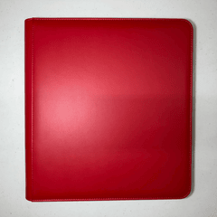 12-Pocket Zipper Binder - Red