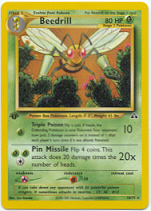 Beedrill - 18/75 - Rare - 1st Edition