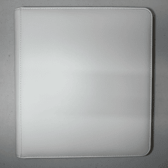 12-Pocket Zipper Binder - White