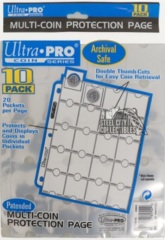 Ultra Pro 20-Pocket Multi-Coin Protection Page (10 Pack)