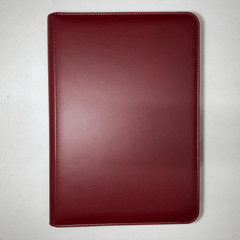 9-Pocket Zipper Binder - Burgundy