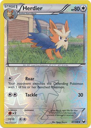 Herdier - 87/108 - Uncommon - Reverse Holo