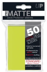 Ultra Pro Standard Size Pro Matte Sleeves - Bright Yellow - 50ct