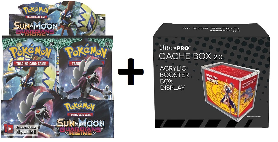 MINT Pokemon SM2 Guardians Rising Booster Box PLUS Acrylic Ultra Pro Cache  Box 2.0 Protector - Pokemon Sealed Products  Pokemon Booster Boxes -  Collector's Cache LLC