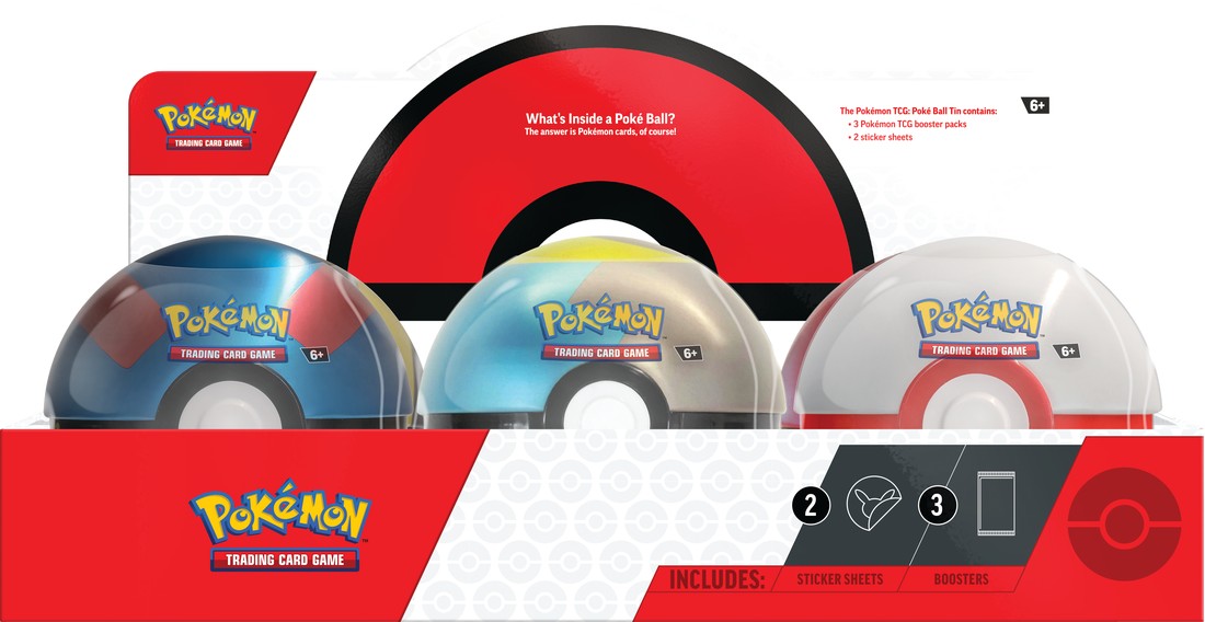 Case of 6 Pokeball Tins NEW store Q4 2018