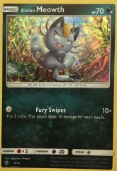 Alolan Meowth 8/12 Confetti Holo Promo - 2017 McDonald's Collection