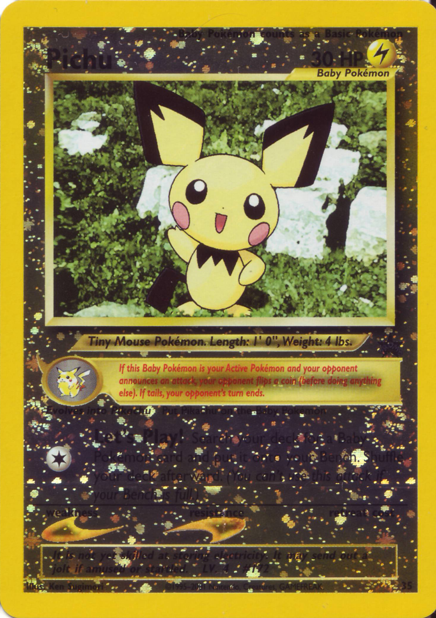holographic pichu card 2004 JP Pokemon Weekly Pichu Bros Prism #33 BGS 10 – TCG Titans main image 0