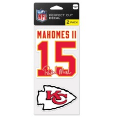 Kansas City Chiefs Patrick Mahomes II Perfect Cut Decal - Set of 2