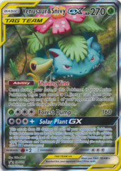 Venusaur & Snivy GX SM229 Full-Art Promo - TAG TEAM Generations Premium Collection