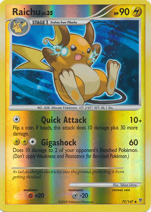 Raichu - 77/147 - Uncommon - Reverse Holo