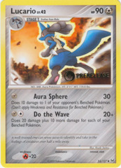 Lucario 53/127 Non-Holo Promo - Platinum Prerelease