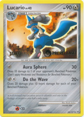 Lucario 53/127 Non-Holo STAFF Promo - Platinum Prerelease