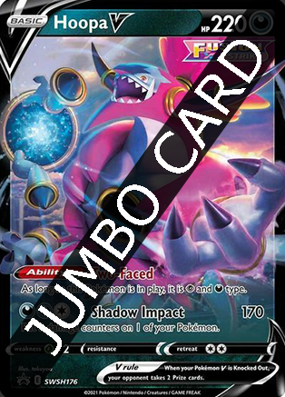 hoopa v pokemon card JUMBO Oversized Hoopa V SWSH176 Holo Promo - Hoopa V Box - Pokemon Singles SWSH Black Star Promos