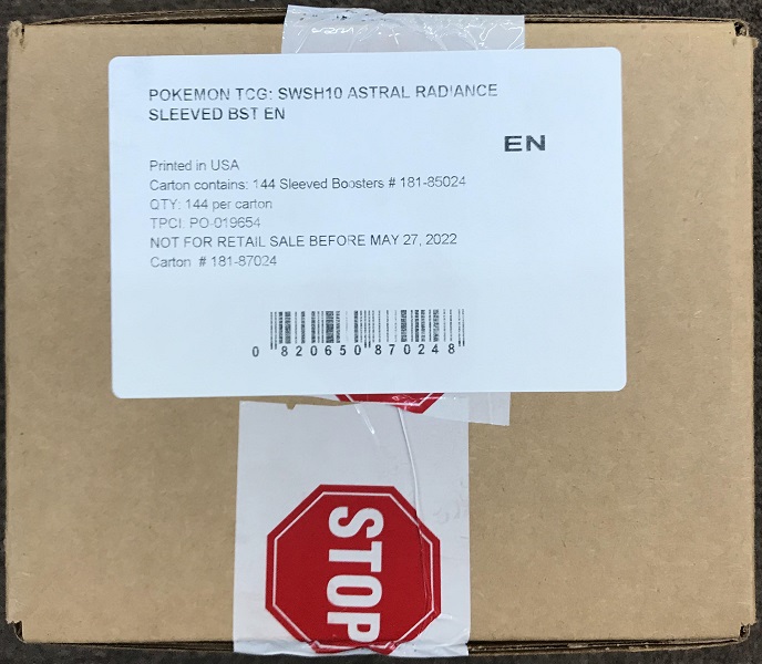 Pokemon SWSH10 Astral Radiance Sleeved Booster Case (144ct) - Pokemon  Sealed Products  Pokemon Blister Packs - Collector's Cache LLC