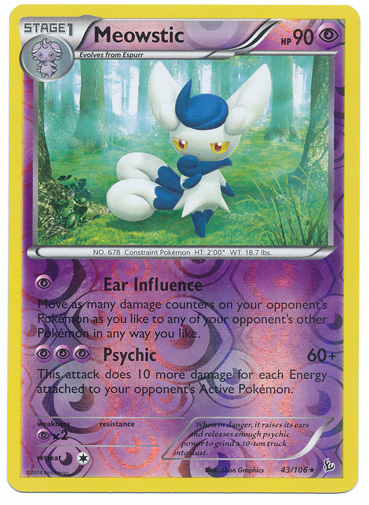 Meowstic - 43/106 - Rare - Reverse Holo